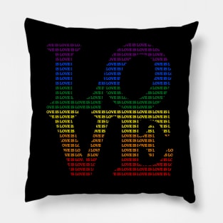 Love - Rainbow Pride GLBT Love is Love is Love Pillow