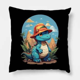 cute dinosaur summer theme Pillow