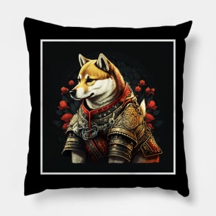 Shiba Inu dog, Samurai, Funny Dog Lover Pillow