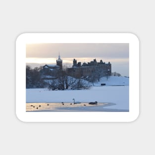 Snowy Linlithgow Palace ( Wentworth Prison in  Outlander) Magnet