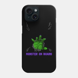 monster on board halloween maternity shirt Phone Case