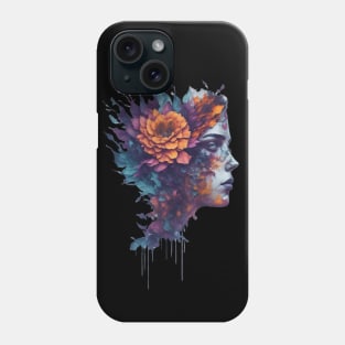 cute woman Abstract watercolor t-shirt Phone Case