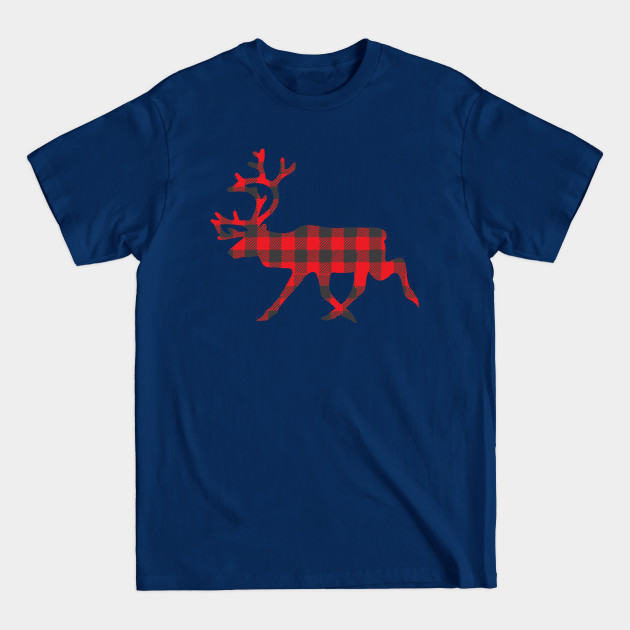 Discover Christmas Reindeer - Plaid Reindeer - T-Shirt