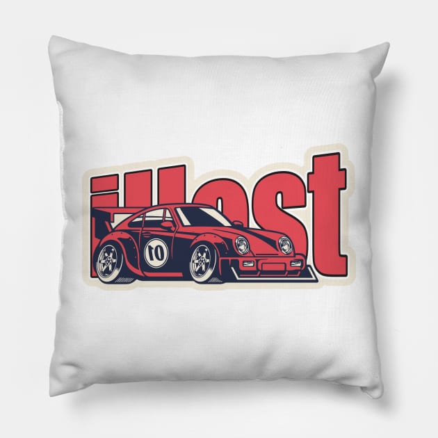 ILLEST RED CAR Pillow by Geminiguys