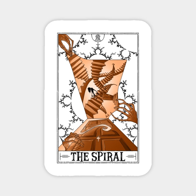 The Spiral Tarotesque (Light) Magnet by Rusty Quill