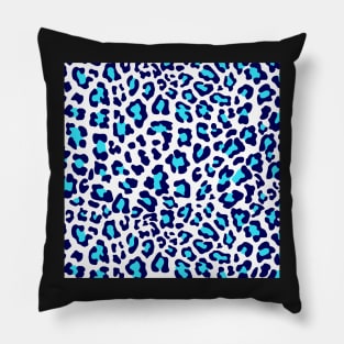 Turquoise Leopard Print Pillow