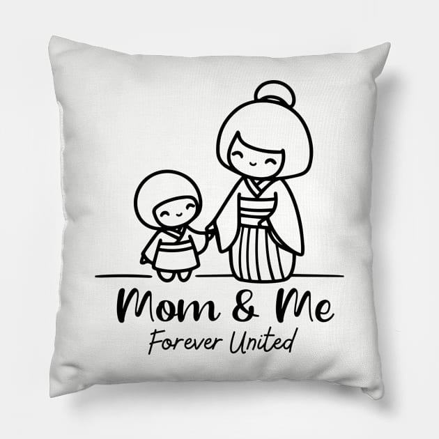 Mom & Me - Forever United Pillow by SergioCoelho_Arts