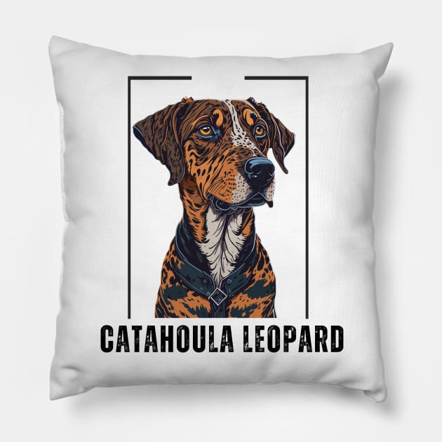 Catahoula leopard dog lover Pillow by Alex