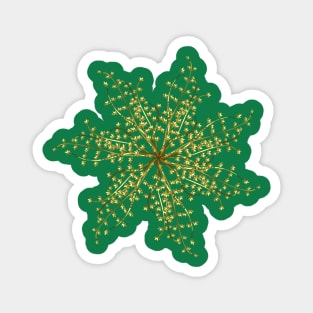 Golden look leaves Magnet