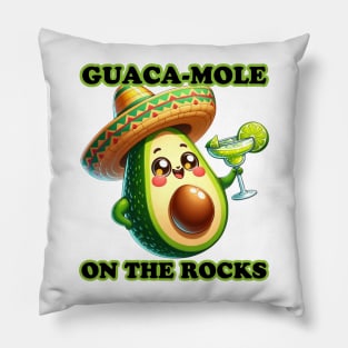 Avocado Fiesta - Guaca-Mole On The Rocks Party Shirt Pillow