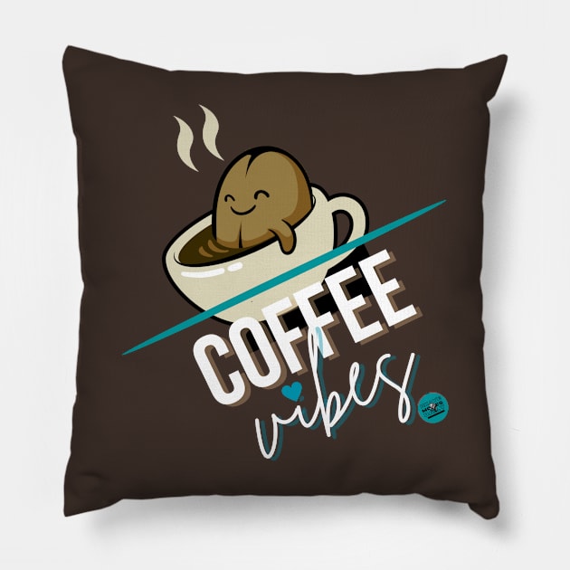 Coffee Vibes Pillow by RKaye Moves Daily