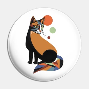 Colorful yet mystical cat Pin