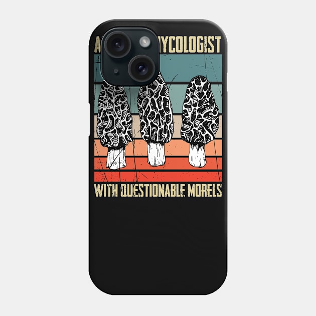 Amateur mycologist with questionable morels Morel Mushroon Phone Case by Caskara