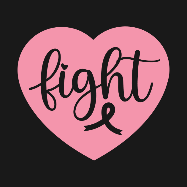 Breast Cancer Fight Heart Graphic by Teewyld