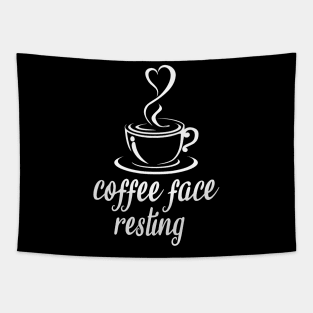 Coffee face resting Tapestry