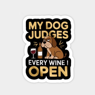 Funny Dog Lover Mom Wine Life For Pet Lovers Magnet