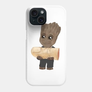 Groot and a thumb Phone Case