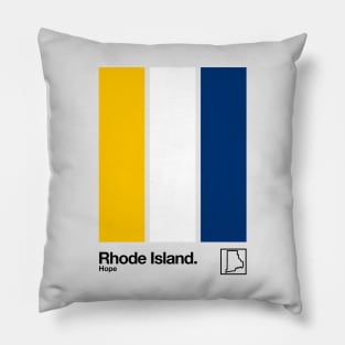 Rhode Island // Original Minimalist Artwork Poster Design Pillow