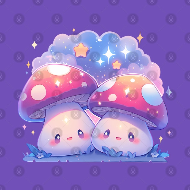 Whimsical Wonders: Two Cute Mushroom Delights by SnuggleNook