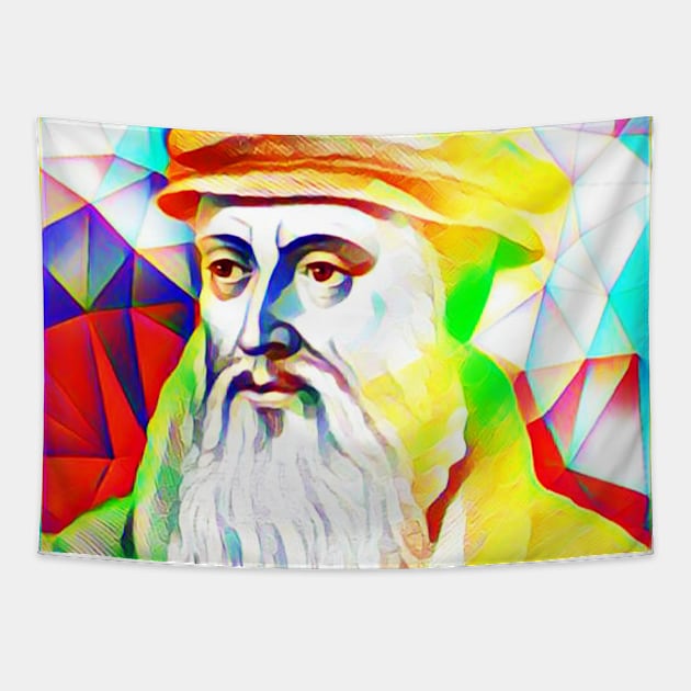 John Knox Colourful Portrait | John Knox Artwork 11 Tapestry by JustLit