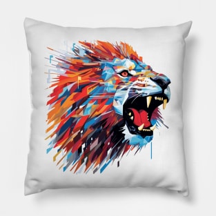 Lion Animal Freedom World Wildlife Wonder Abstract Pillow