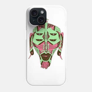 Pink Mint African Mask No 11 Phone Case