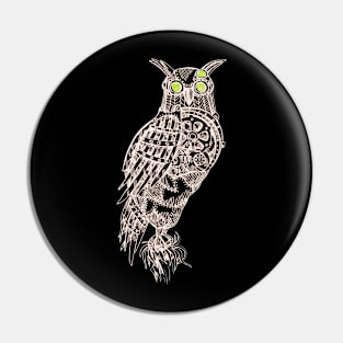 Steampunk Owl Pin