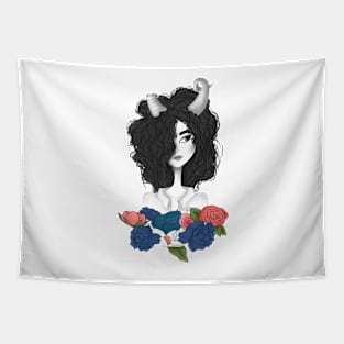 Warlocks And Flowers Tapestry