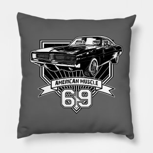 1969 American Muscle Car Pillow