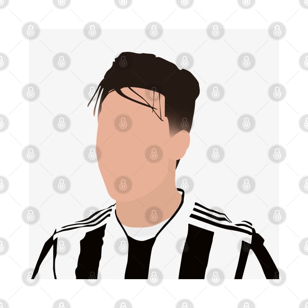 Paulo Dybala Minimalistic Face Art by GotchaFace