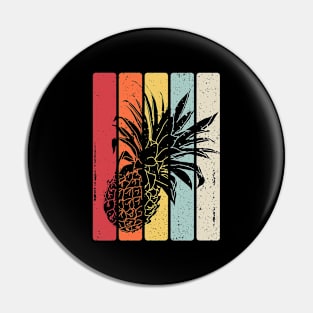 Vintage Distressed Pineapple Retro Summer Vacation Pin
