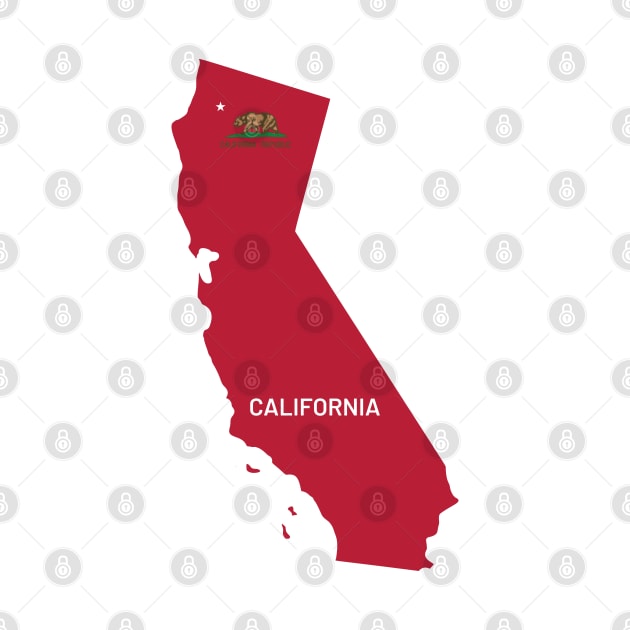 California Map Flag by Suva