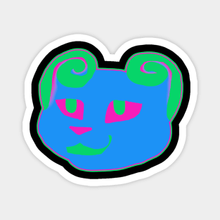 Polysexual pride cat Magnet