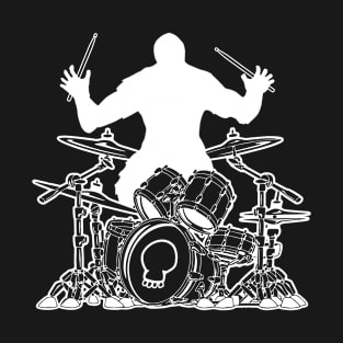 bigfoot drummer sasquatch drumming T-Shirt