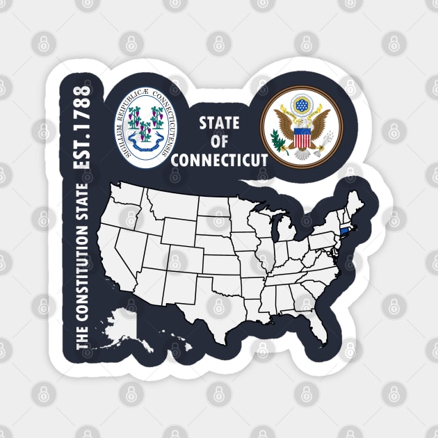 State of Connecticut Magnet by NTFGP