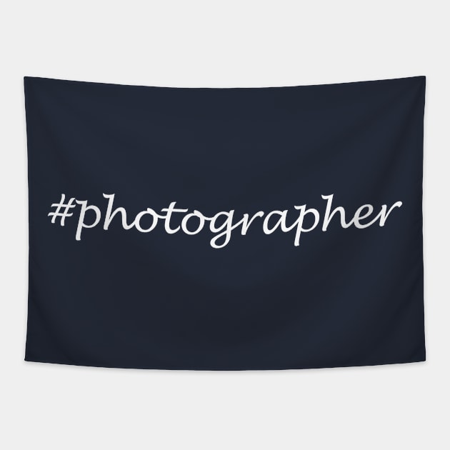 Photographer Profession - Hashtag Design Tapestry by Sassify