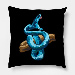Cute Snake Unique Hand Drawn Art Gift Lover Snake Graphic Pillow