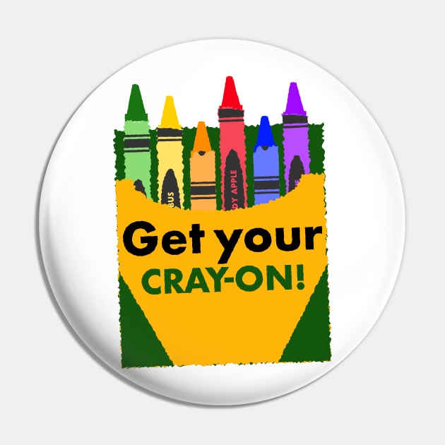 Get your Cray-On Funny Teacher First Day of School Shirt Pin by TBA Design