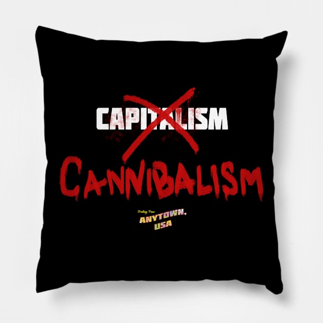 Cannibalism With Logo Pillow by anytownUSA