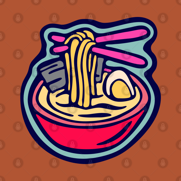 Ramen Noodles Bowl illustration by Cofefe Studio