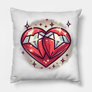 Heart Of Diamonds Pillow