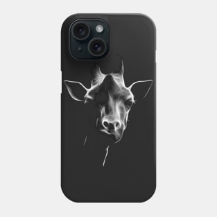 giraffe, black shirt Phone Case