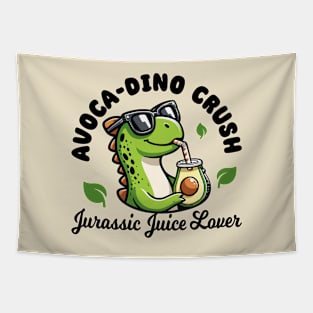 Avoca-dino Crush - Funny Avocado Dinosaur Tapestry