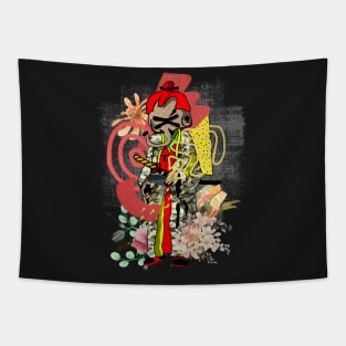 camouflaged elephant samurai warrior Tapestry