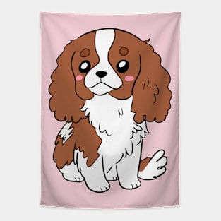 Cute cartoon Cavalier King Charles Spaniel Dog Tapestry