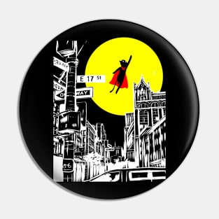 funny cat – Supercat, the superhero cat (black variant) Pin