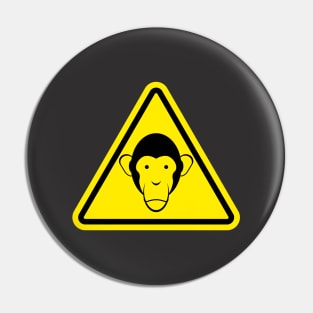 Monkey road sign Pin