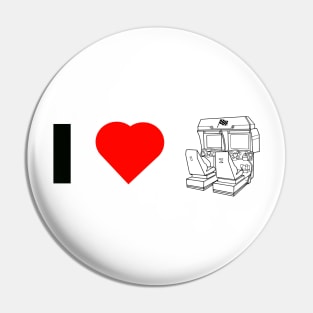 I 'Heart' Arcades -Sitdown Racer Edition Pin