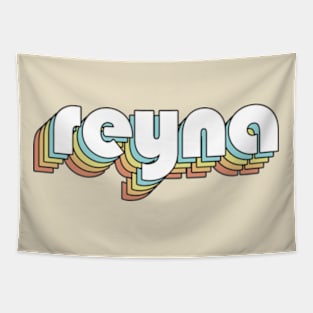 Reyna - Retro Rainbow Typography Faded Style Tapestry