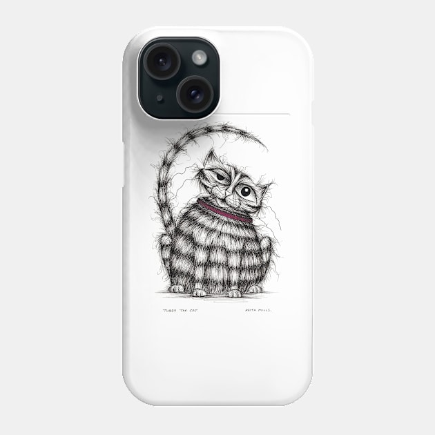 Tubby the cat Phone Case by Keith Mills